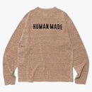 Human Made linen blend Knit sweater pink