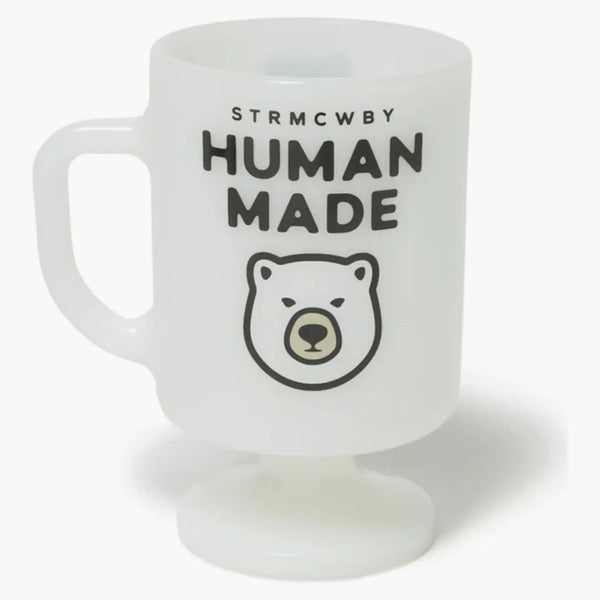Human Made Milk Glass Pedestal Mug Polar Bear
