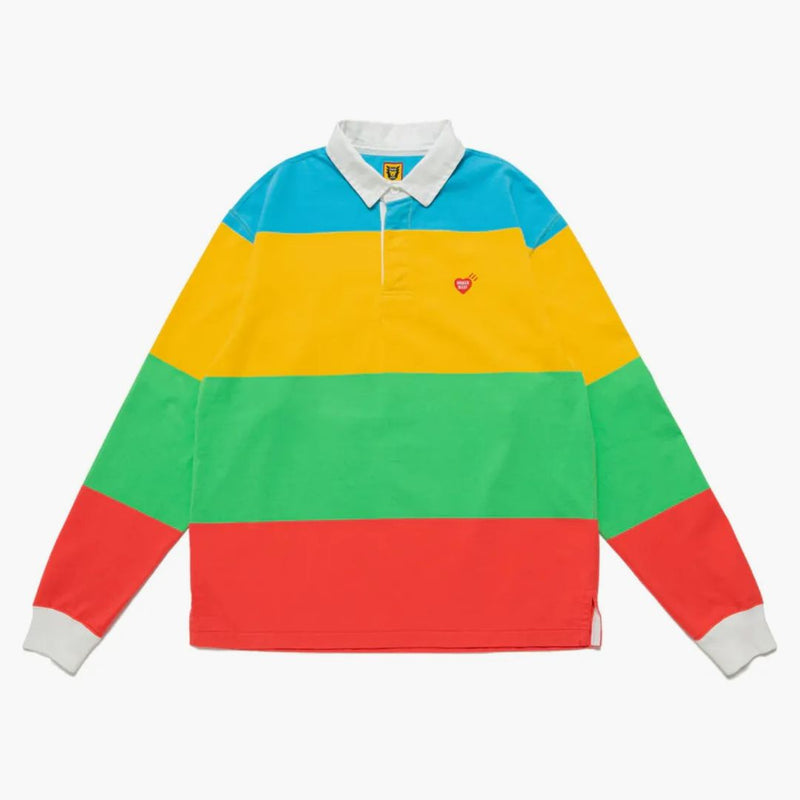 Human Made Multi Stripe Rugby Shirt Yellow