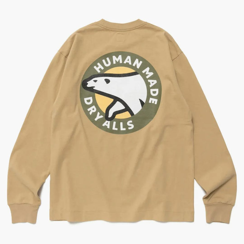 Human Made Polar Bear Graphic L/S tea beige
