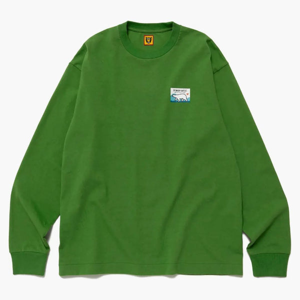 Human Made Polar Bear Graphic L/S Tea Green