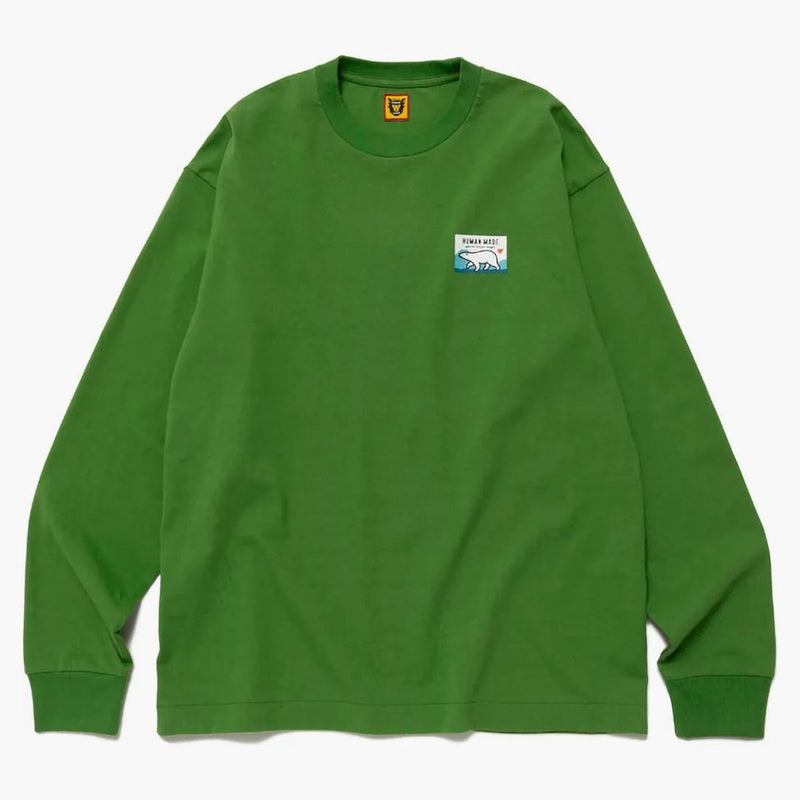 Lidský lední medvěd grafic l/s čaj zelená
