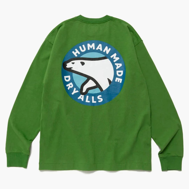 Lidský lední medvěd grafic l/s čaj zelená