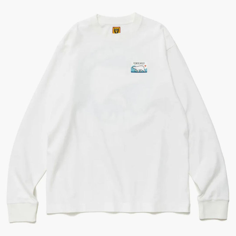 Human Made Polar Bear Graphic L/S TEE White