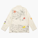 Giacca stampata fatta umana bianca