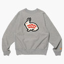 Cabellino de peso pesado con conejo hecho por humanos sudadera gris