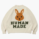 Human Made Rabbit Raglan Knit Sweater White