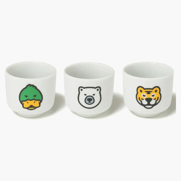 Human Made Animal Sake Cup (Set of 3) White