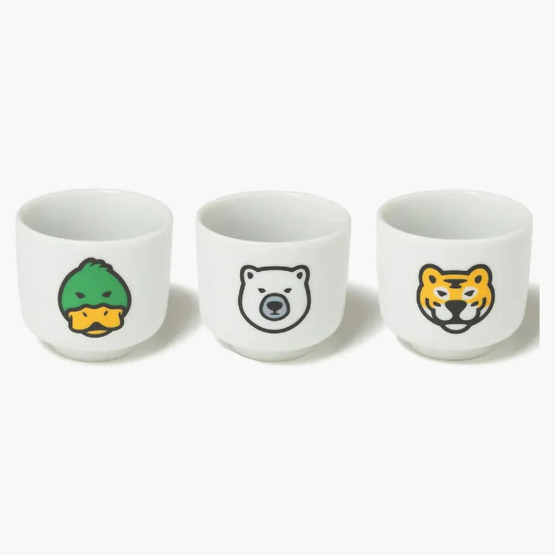 Human Made Animal Sake Cup (Set of 3) White