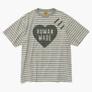 Human Made Striped Heart T-shirt Grey