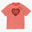 Human Made Striped Heart T-Shirt Pink