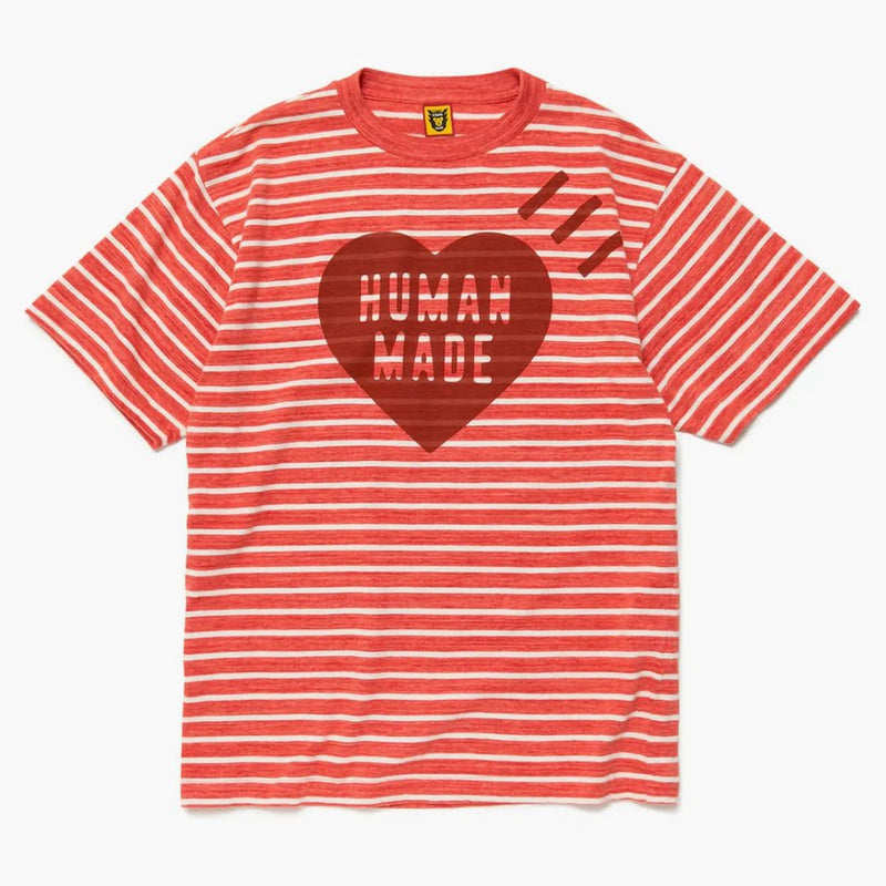 Human Made Striped Heart T-Shirt Pink