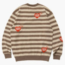 Human Made Striped L/s Knit Sweater Beige