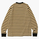 Camiseta L/S de rayas hechas por humanos beige
