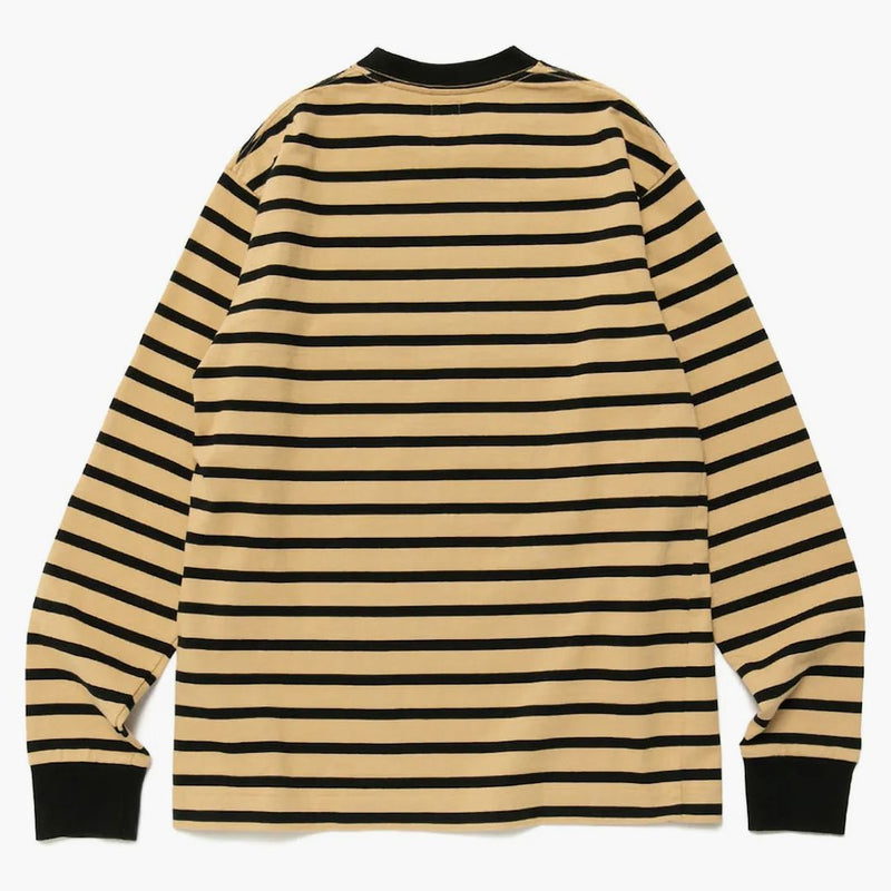 Human made striped l/s t-shirt beige