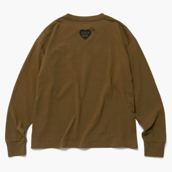Human made tiger l/s t-shirt olive drab