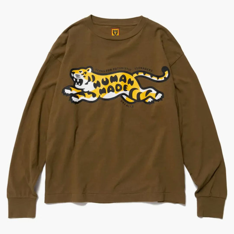 Human made tiger l/s t-shirt olive drab