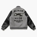 Giacca varsity fatta umana grigia