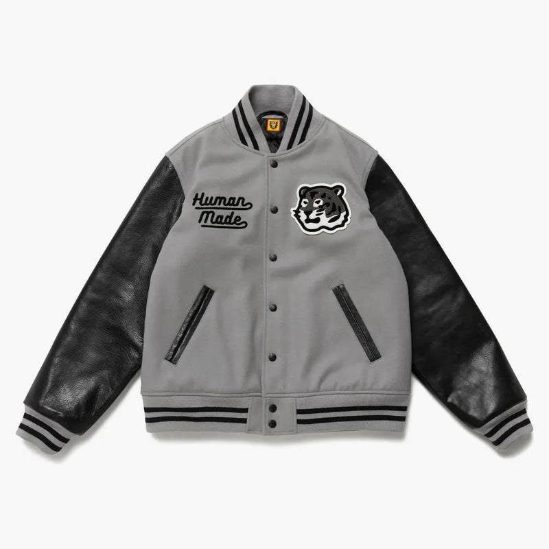 Human Made Varsity Jacket Gray