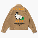 Chaqueta de trabajo con cremallera hecha por humanos beige
