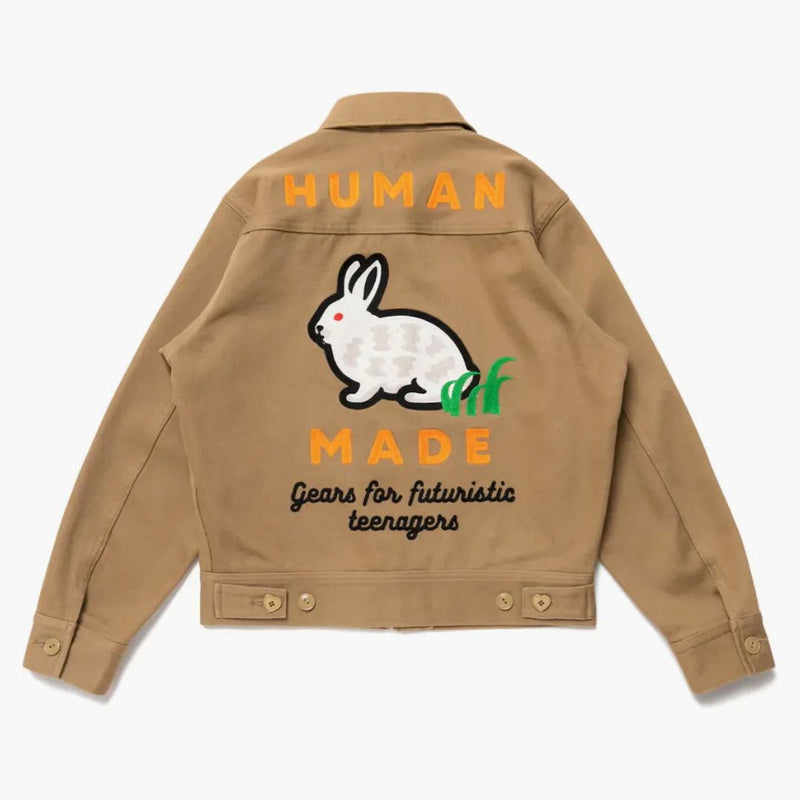 Human made zip-up work jacket beige