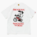 Human Made x Brooklyn Machine Works x chicas no lloran camiseta blanca
