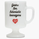 Human Made X Hbx Milk Glass Pedestal Mug Lion