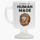 Human Made X Hbx Milk Glass Pedestal Mug Lion