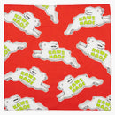 Humano hecho x kaws animal estampado pañuelo rojo
