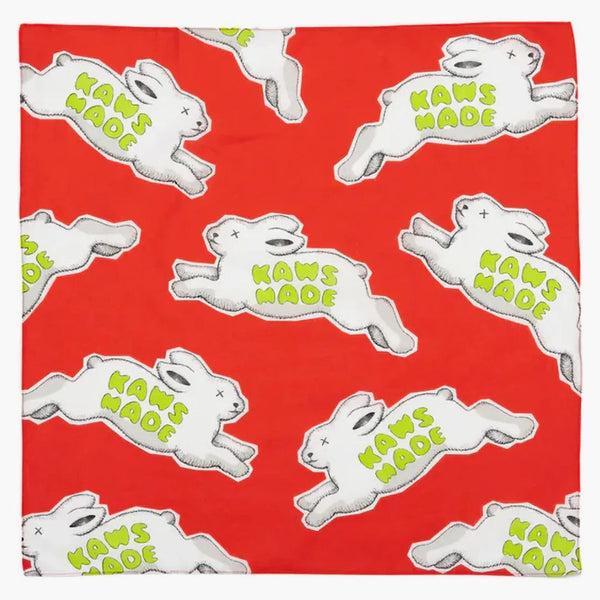 Human Made X Kaws Animal Patterned Bandana Red
