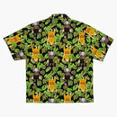 Humano hecho x kaws hecha camisa de aloha negra