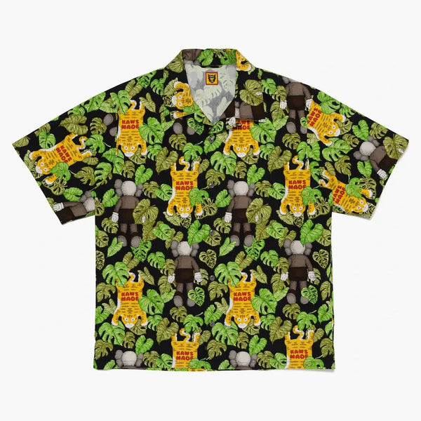 Human Made X Kaws Made Aloha Shirt Black