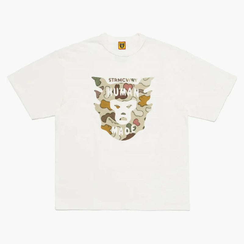 Lidské vyrobené x kaws vyrobily grafické tričko II bílé