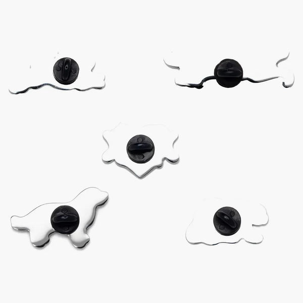 Human Made X Kaws Pin Badge Set (5 Piece) Multicolor
