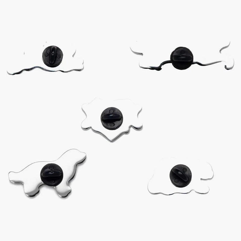 Human Made X Kaws Pin Badge Set (5 Piece) Multicolor