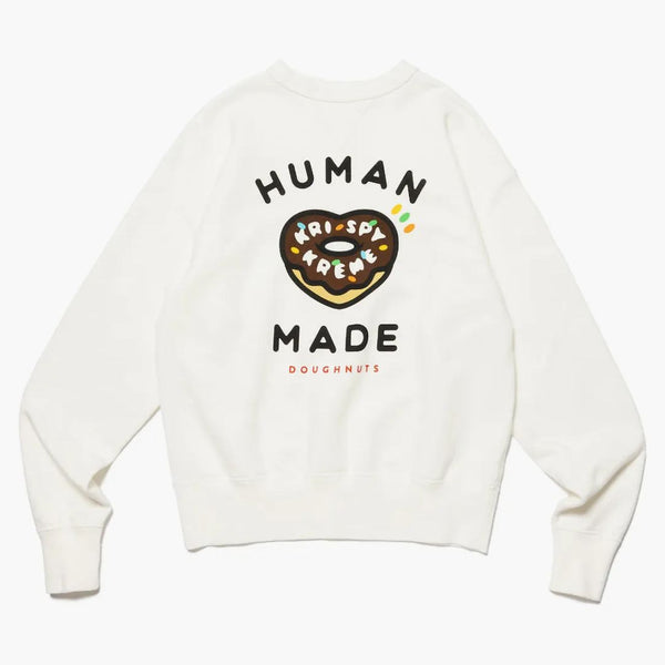 Lidská vyrobená x křupavá mikina Kreme CrewNeck White