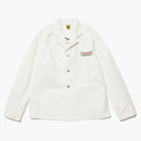 Giacca di fabbrica di kreme croccante fatta umana bianca