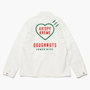 Giacca di fabbrica di kreme croccante fatta umana bianca