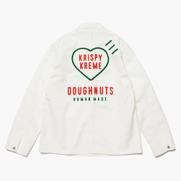 Human Made X crispy kreme factory jacket white