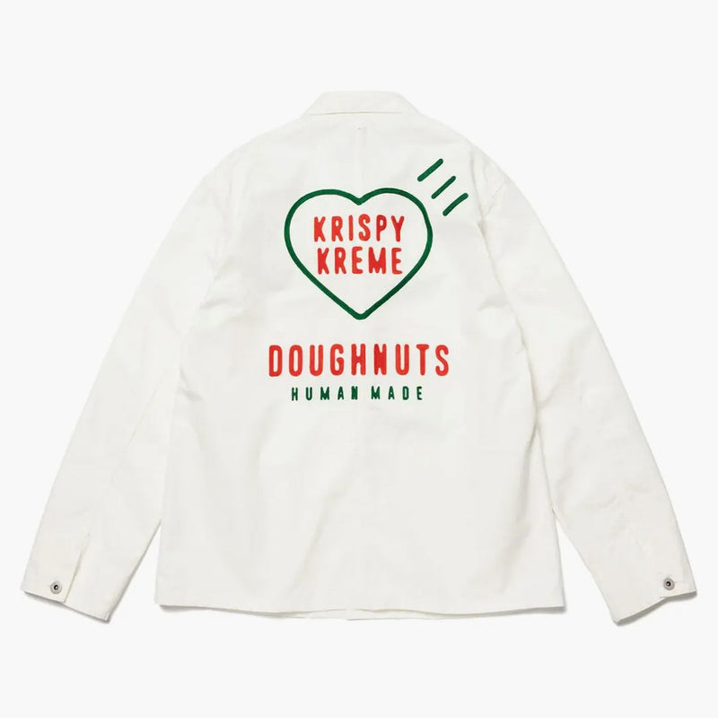 Human Made X crispy kreme factory jacket white