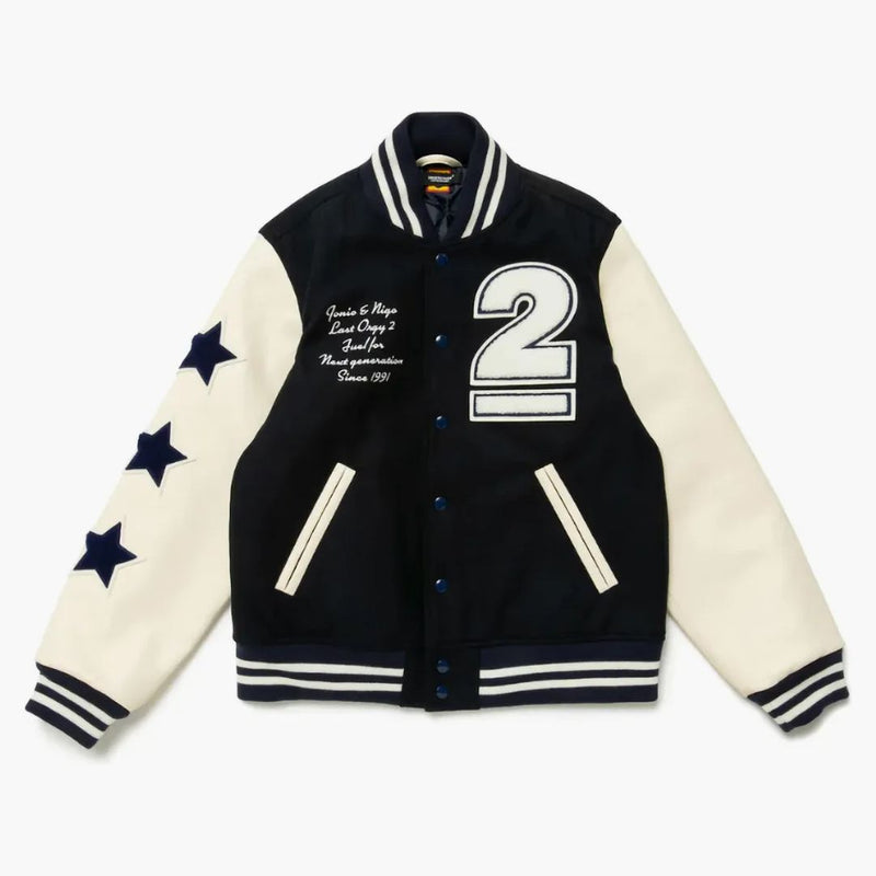 Human Made X Undercover Last Orgy 2 Varsity Jacket Navy