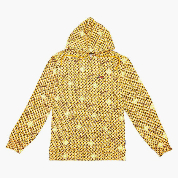 Glass Cone hoodie brun/gul