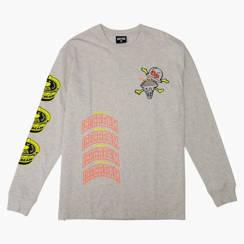 Lody filiżanka stożka z długim rękawem White/Heather Grey