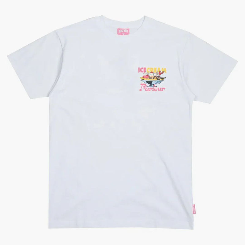 Ice cream parlor tea white white