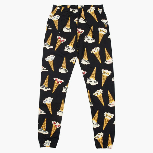 Glass sheckler jogger byxor svart