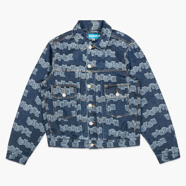 Glass X Vandy över hela denim Jacquard Indigo