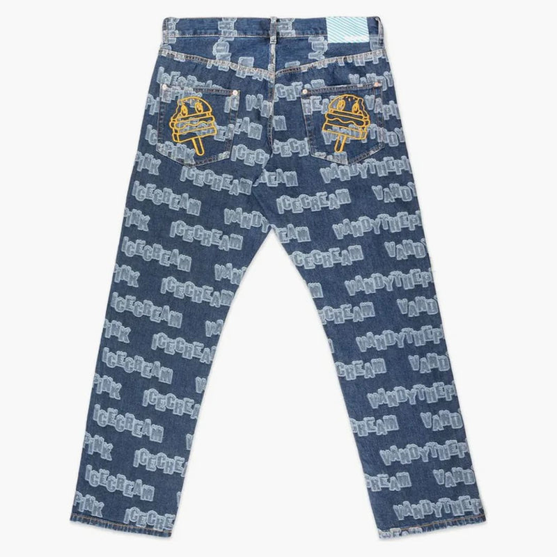 Glass X Vandy Running Dog Denim Jacquard Indigo