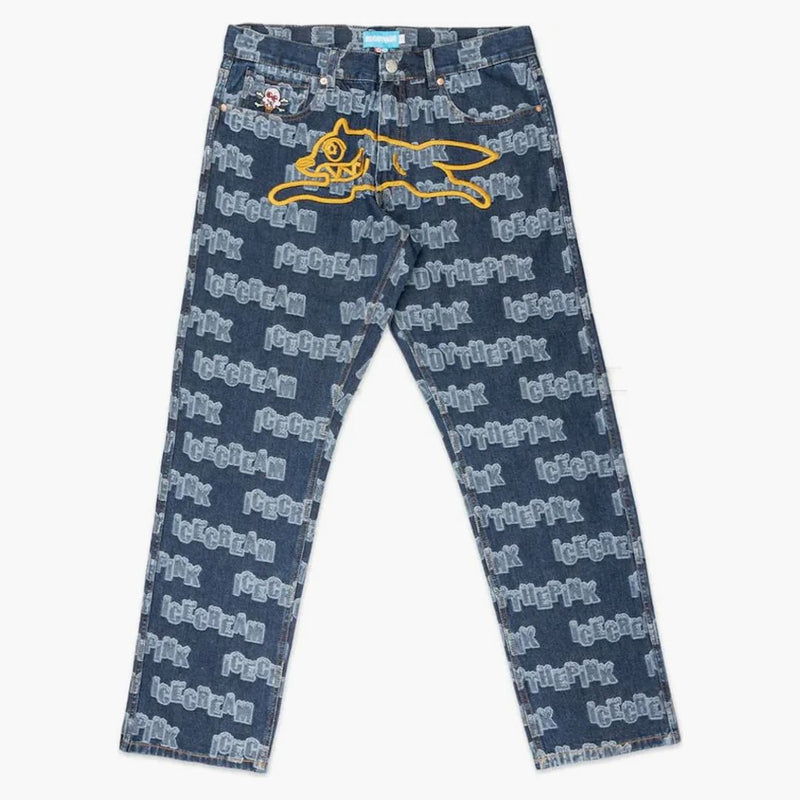 Glass X Vandy Running Dog Denim Jacquard Indigo
