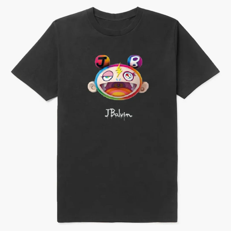 J Balvin X Takashi Murakami Kiki Face Tee Black
