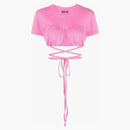 Jacquemus Jacquemus Wraparound Cropped T-shirt T-shirt Pink